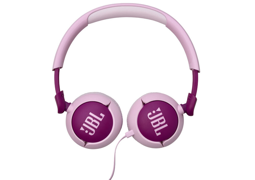 Słuchawki nauszne JBL JR 320 pasmo przenoszenia 20-20000 Hz przetworniki 32 mm, słuchawki nauszne od frontu na białym tle