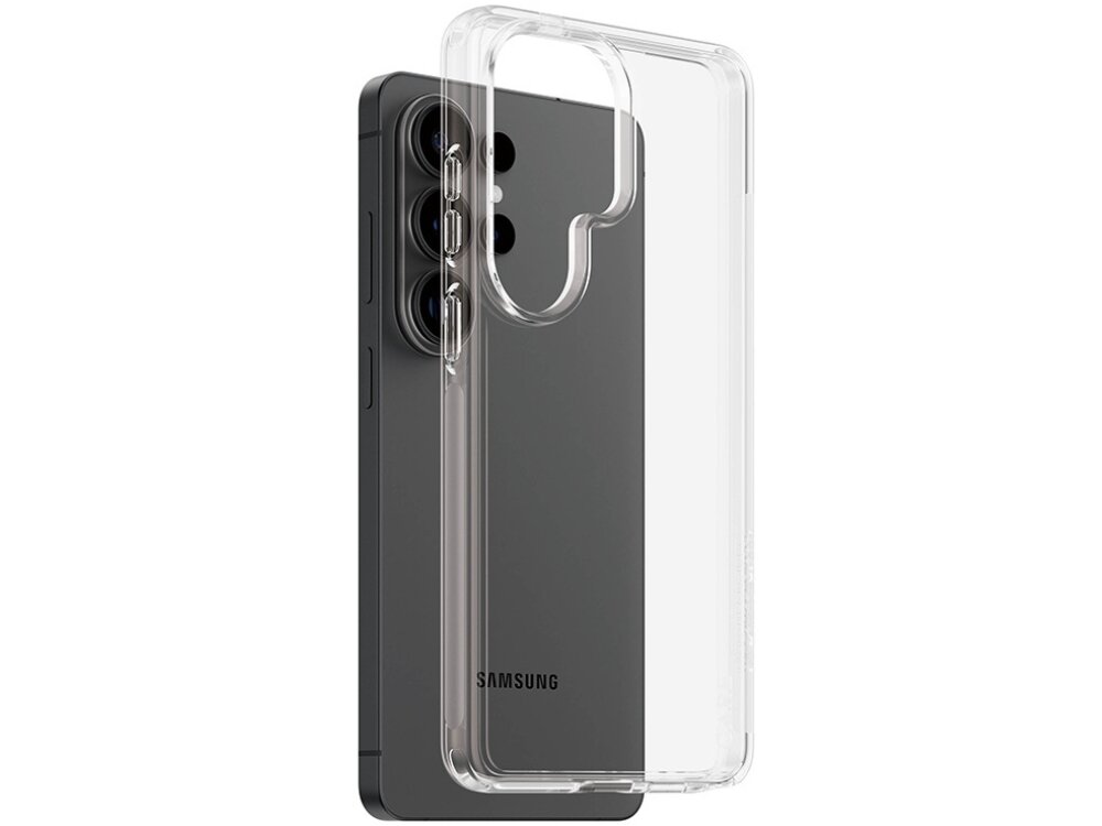 Smukłe transparentne etui z ochroną aparatu i ładowaniem bezprzewodowym