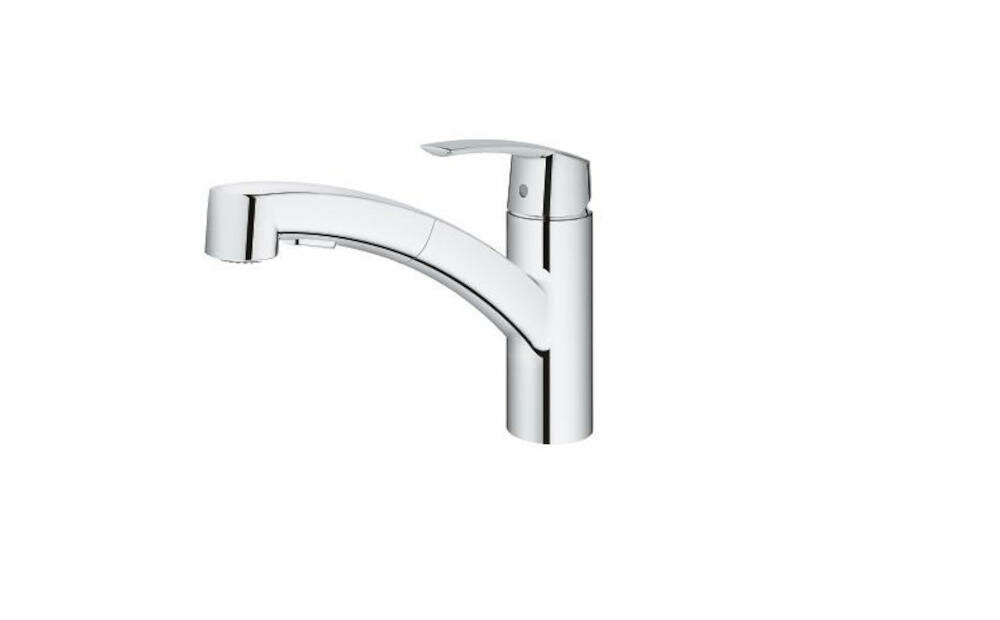 GROHE Start New 30307000 stojąca wysokociśnieniowa wylewka zmywanie funkcjonalność chrom połysk obsługa bateria grohe zero silkmove kanały wodne strumień nikiel ołów krystaliczność