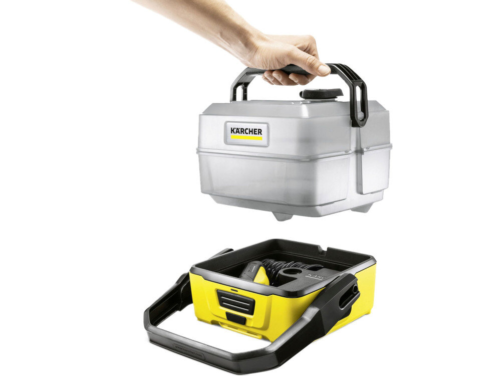 Myjka ciśnieniowa KARCHER OC 3 Plus poręczność urządzenia wykorzystania z dala od dostępu do prądu niskiemu ciśnieniu strumienia wody