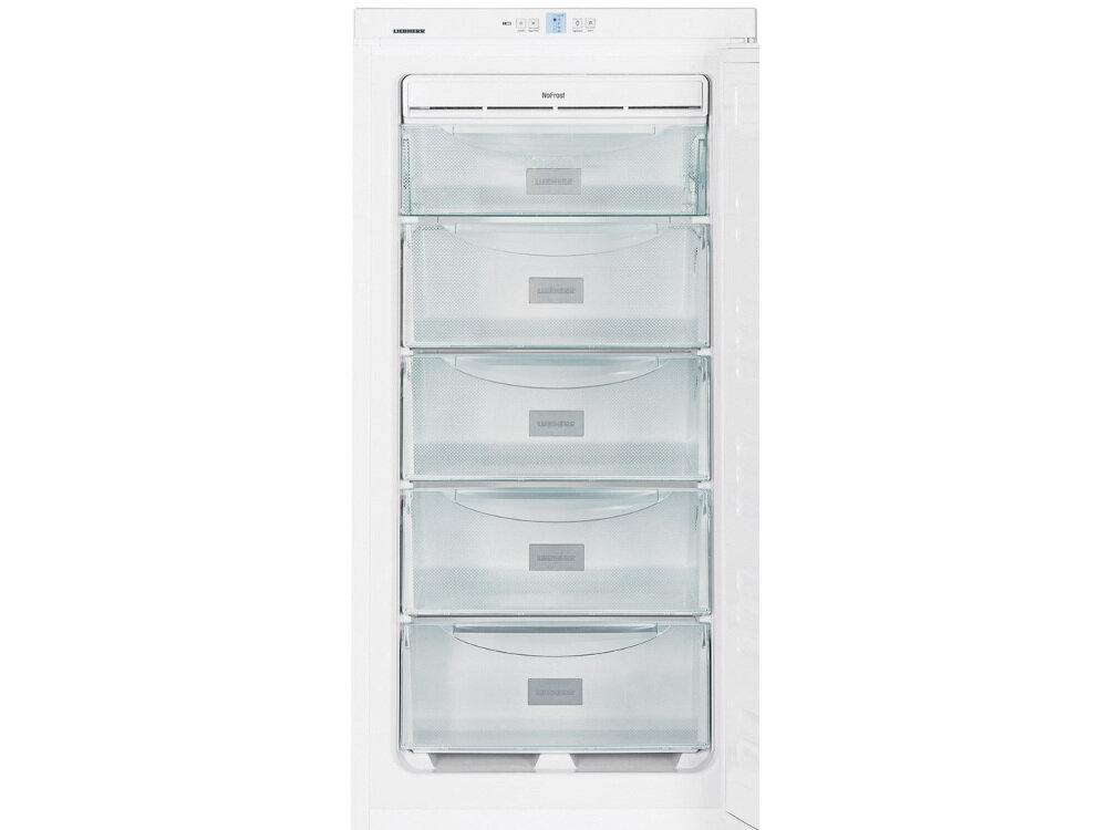 LIEBHERR GNP 1913 Comfort technologia FrostSafe wyjmowane szuflady są zamknięte ze wszystkich stron pięć wygodnych szuflad przezroczyste fronty