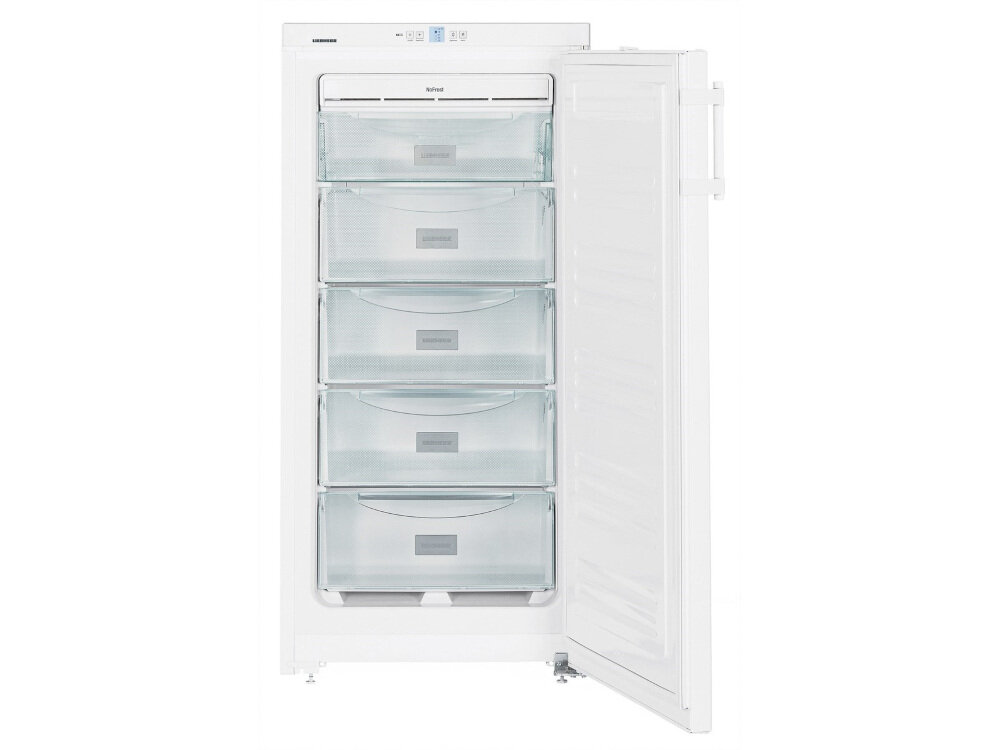 LIEBHERR GNP 1913 Comfort elegancko wykończoną boczna krawędź z wytłoczonym logo firmy praktyczny uchwyt z wbudowanym mechanizmem otwierającym