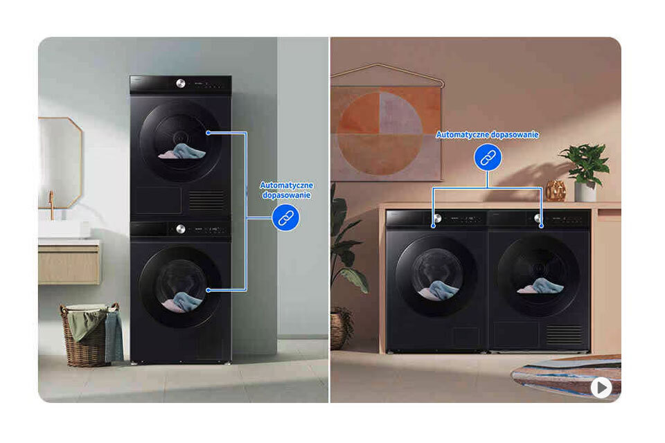 Funkcja Auto Cycle Link - inteligentne połączenie pralki z suszarką Samsung
