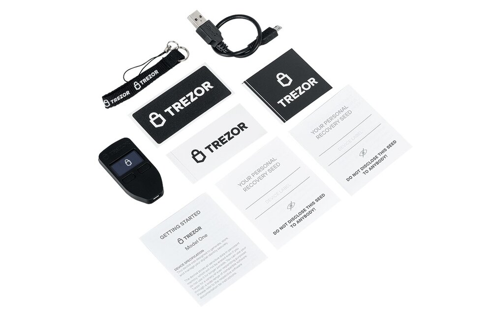 Portfel kryptowalut TREZOR Model One zestaw 