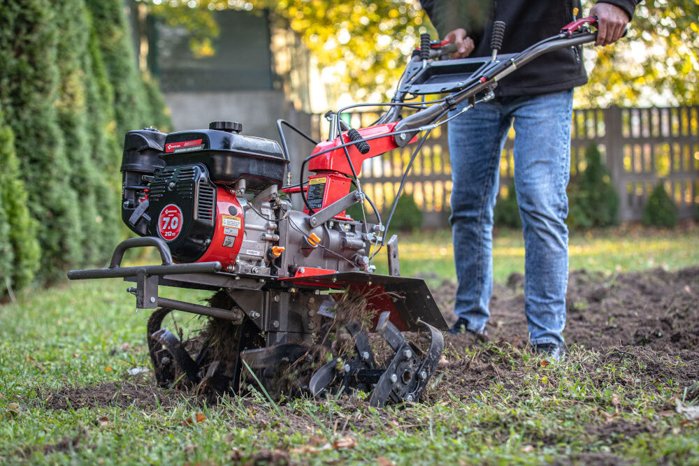 Glebogryzarka spalinowa GREENSO WM1000N-6 konstrukacja drgania