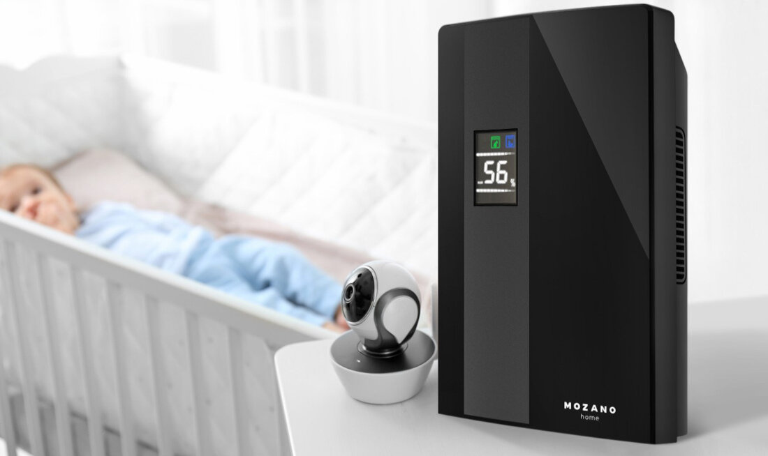 Osuszacz MOZANO Easy Dry odczyt temperatury i poziomu wilgotnosci