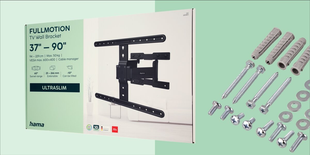 Uchwyt HAMA do TV 37 - 90 cali 220851 - Ekologiczne opakowanie