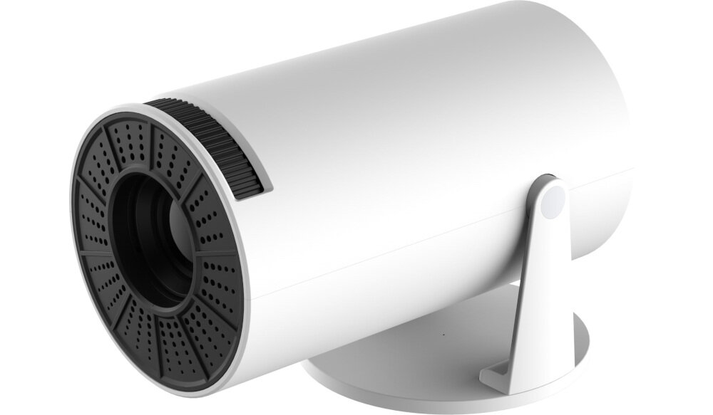 Projektor KIANO Relax WiFi 2.4GHz 5.8GHz wbudowany głośnik 3 W streaming audio wideo , projektor po skosie na białym tle