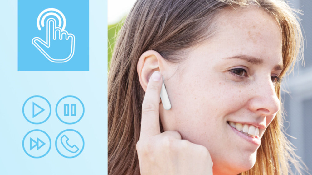 Słuchawki dokanałowe TRUST Primo Touch  - sterowanie