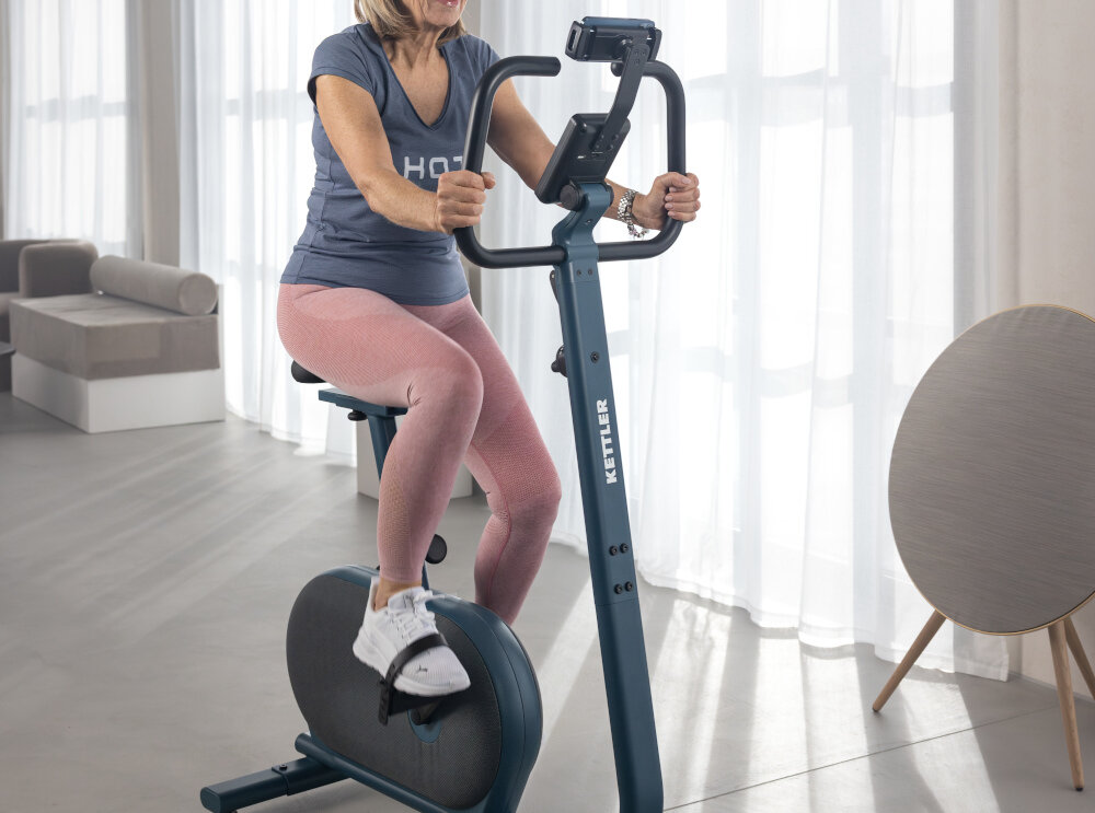 Rower magnetyczny KETTLER Hoi Ride Szary do cwiczen w domowym zaciszu poprawa kondycji wzmocnienei miesni zrzucenie zbednych kilogramow domowa silownia