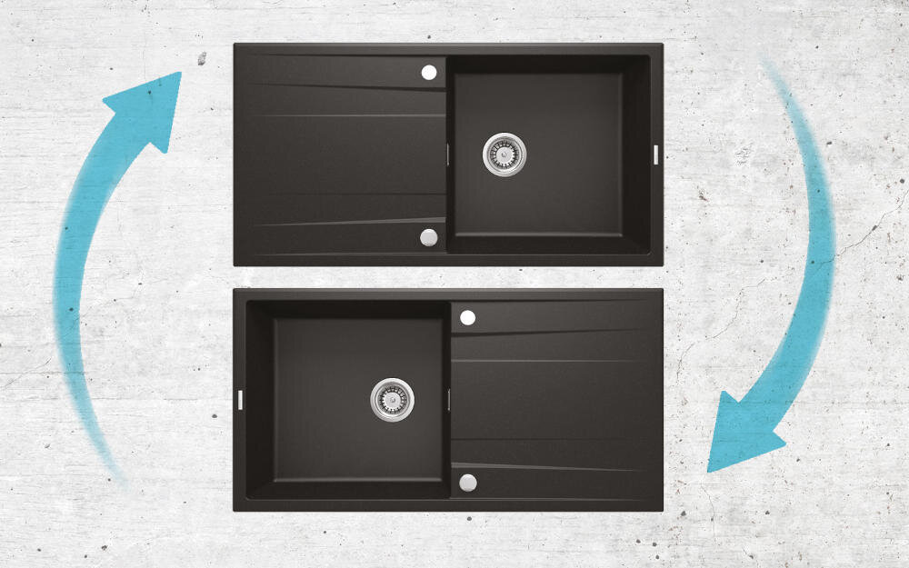 DEANTE Magnetic ZRM G113 otwory zlewozmywak możliwość wybór strona prawa lewa ociekacz odwracalny montaż