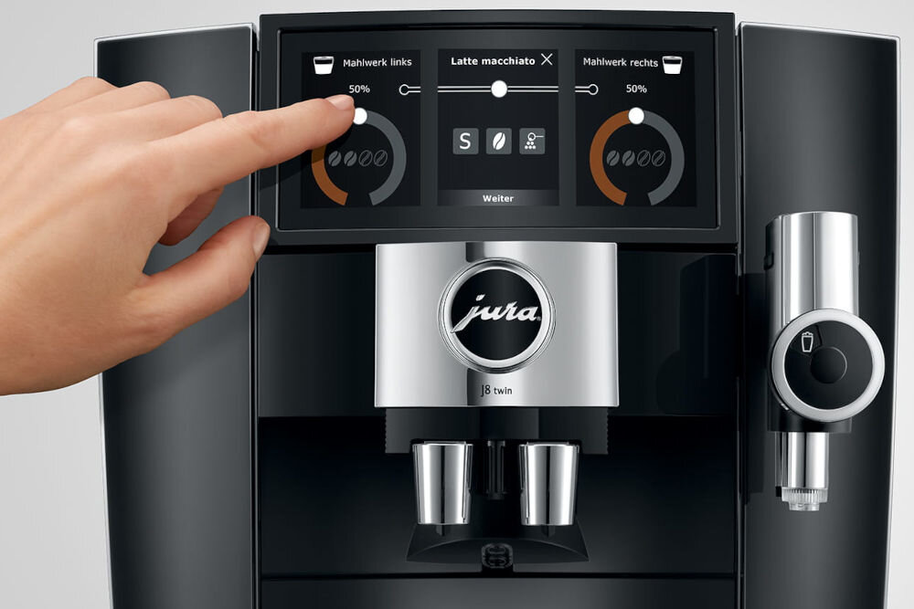 Ekspres JURA J8 Twin EA Diamond Biały Panorama Coffee Panel Panorama Coffee Panel panoramiczny ekran dotykowy