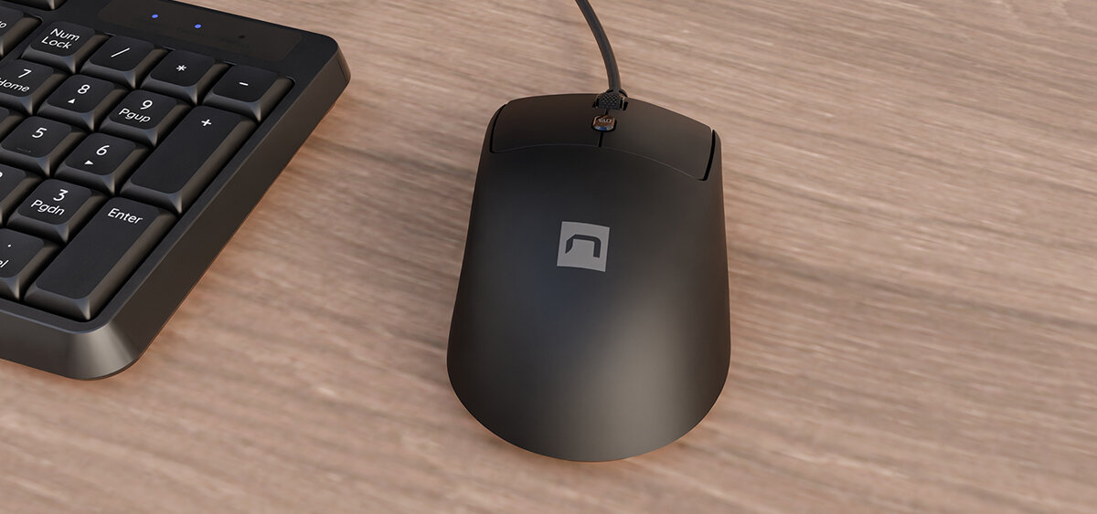 NATEC Hawk 2 Natec Hawk 2 mysz komputerowa przewodowe połączenie  płynne i precyzyjne działanie przemyślanej konstrukcji solidne wykonanie - mysz obok klawiatury