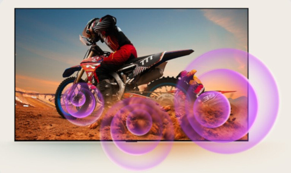 Telewizor LG 77C54LA - Mocne brzmienie każdej sceny, motor jadący po pustyni