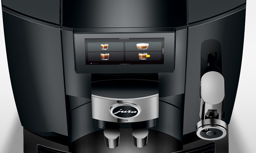 Ekspres JURA J10 Piano Czarny (EA) kawowe specjały obieg płynów gorąca woda aromat smak