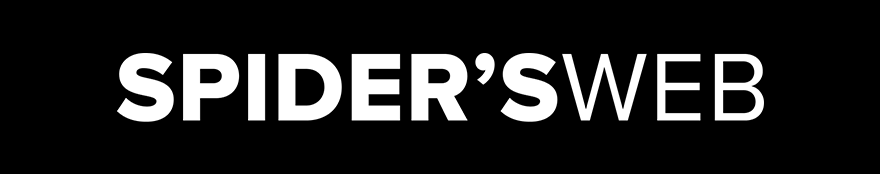Logo z białym napisem \'SPIDER\'S WEB\' na czarnym tle.