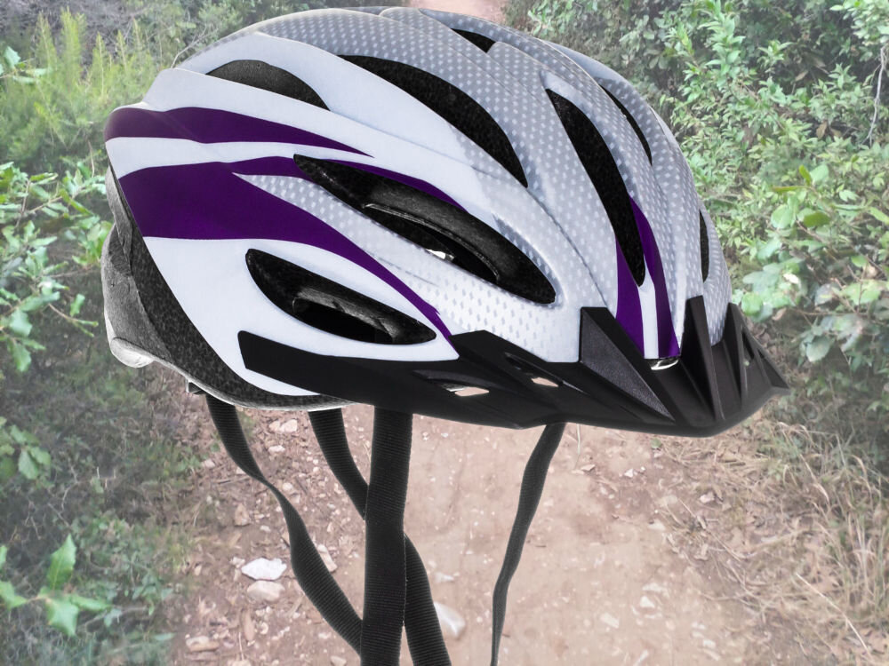Kask rowerowy VÖGEL VKA-921G Biało-fioletowy MTB (rozmiar L)