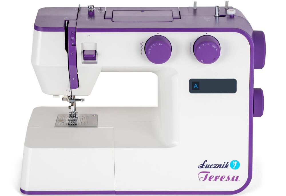 Maszyna do szycia ŁUCZNIK Teresa praktyczne funkcje ergonomiczny kształt oryginalny design prawdziwa przyjemność modne ubrania zabawki dla dziecka dekoracje do domu ubranka dla pupila drobne poprawki krawiecki