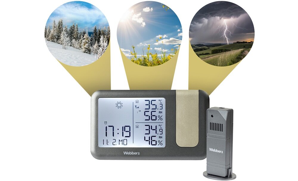 Stacja pogody WEBBER WS207 w różnych warunkach, kontrola, wsparcie codziennych decyzji