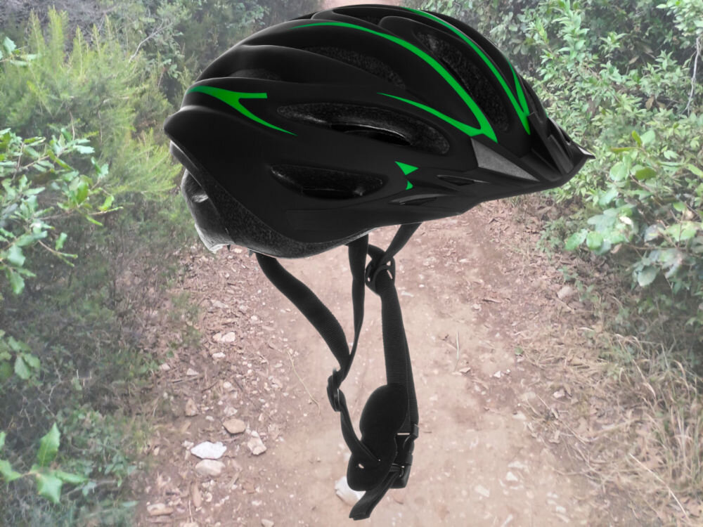 Kask rowerowy VÖGEL VKA-921M Czarno-zielony MTB (rozmiar L)
