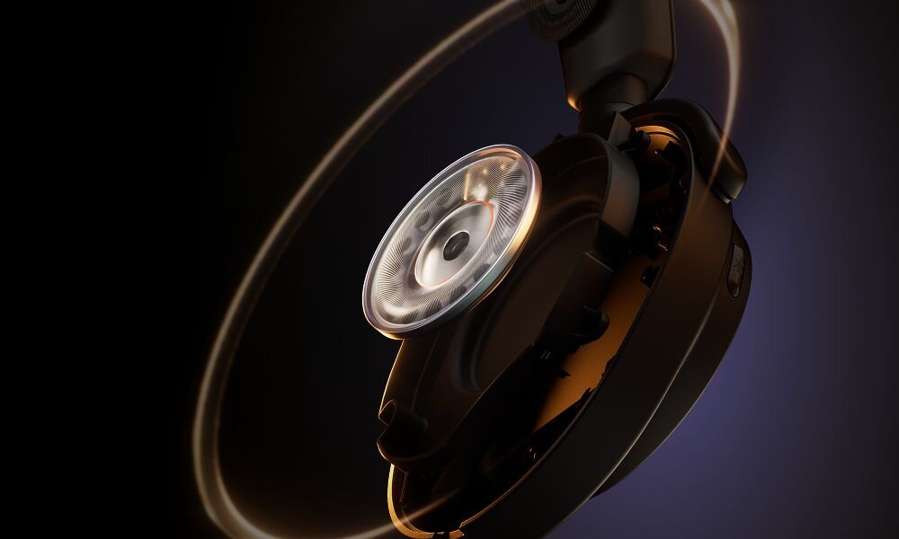 STEELSERIES Arctis Nova Pro Omni słuchawki gamingowe przetworniki Hi Res 10 Hz 40 kHz precyzyjne brzmienie, budowa nausznika słuchawek