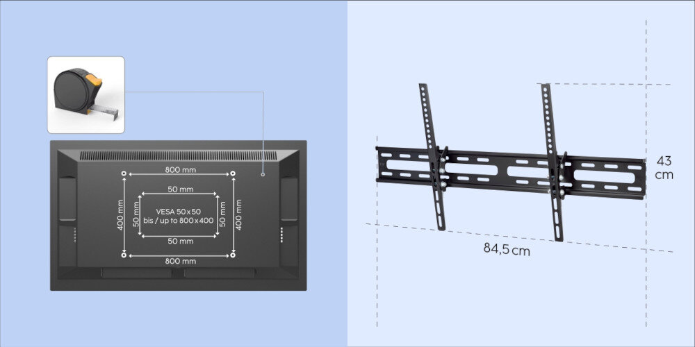 Uchwyt HAMA do TV 37-75 cali Motion XL 220816 - Szybki montaż