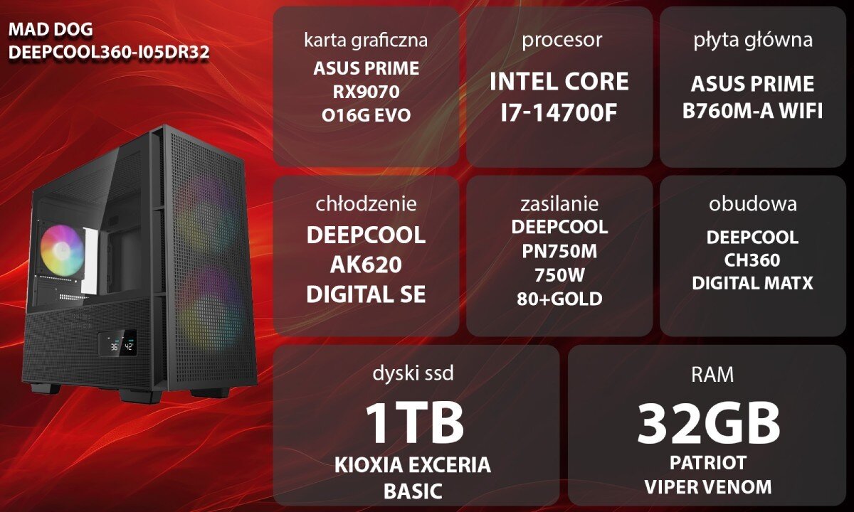 Osoba siedzi przy biurku, używając komputera z podświetlaną klawiaturą i słuchawkami na głowie. W tle widoczne jest żółte logo z symbolem odtwarzania oraz półka z książkami.