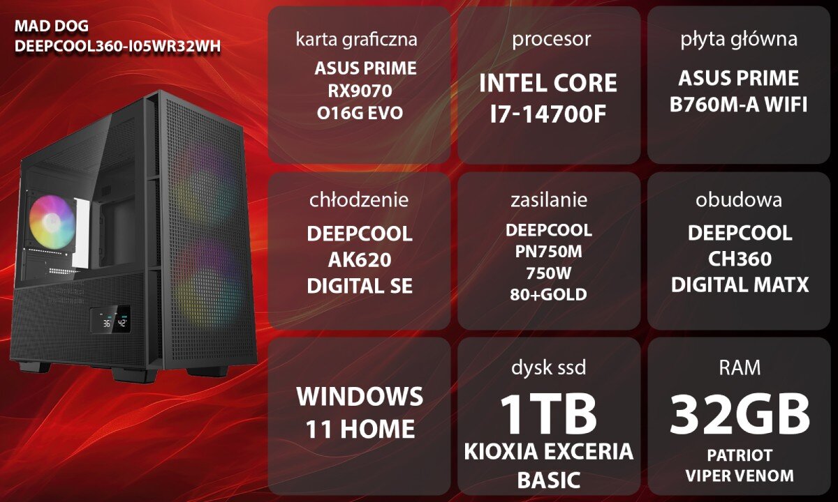 Osoba siedzi przy biurku, używając komputera z podświetlaną klawiaturą i słuchawkami na głowie. W tle widoczne jest logo w kształcie żółtego koła z czarnym trójkątem skierowanym w prawo.