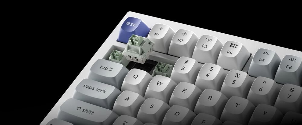 KEYCHRON Q3 HE 8K formacie TKL 80% 87 klawiszy bez numerycznego bloku mysz F-klawiszy i strzałek trzem ustawieniom nachylenia trzem ustawieniom nachylenia - klawiatura z wyciągnietym switchem