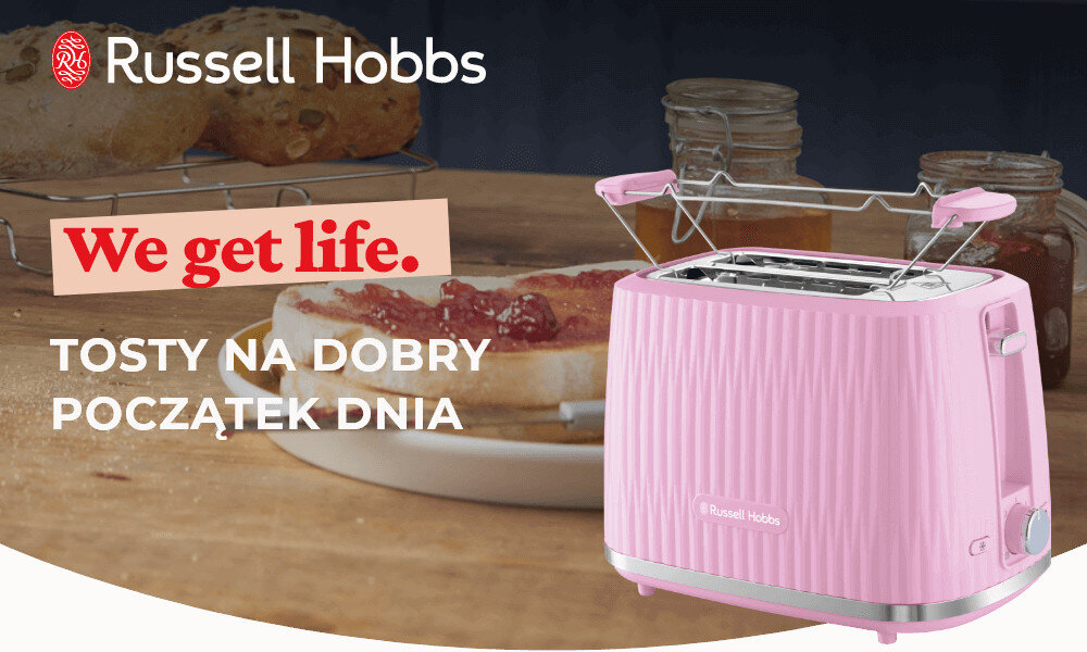 Toster RUSSELL HOBBS Eden 27372-56 Różowy design tło wizualizacja Do Twojej kuchni