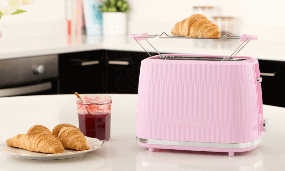 Toster RUSSELL HOBBS Eden 27372-56 Różowy Podgrzewacz do bułek jak prosto z piekarni