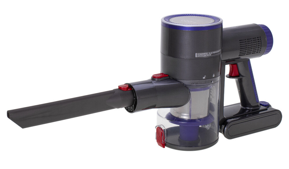 Odkurzacz ADLER AD 7061 Długi czas pracy Akumulator litowo-jonowy  do 30 minut pracy w trybie ekonomicznym do 11 minut przy wysokiej mocy  Wyjmowana bateria