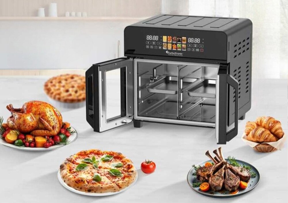 Piekarnik TURBOTRONIC TT-AFO240 Czarny termoobieg, rożno, grill, frytkownica, zastępuje kilka urządzeń