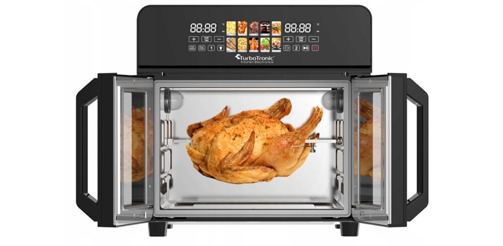 Piekarnik TURBOTRONIC TT-AFO240 Czarny wbudowany rożen, funkcja grillowania, jedno urządzenie zastępuje kilka