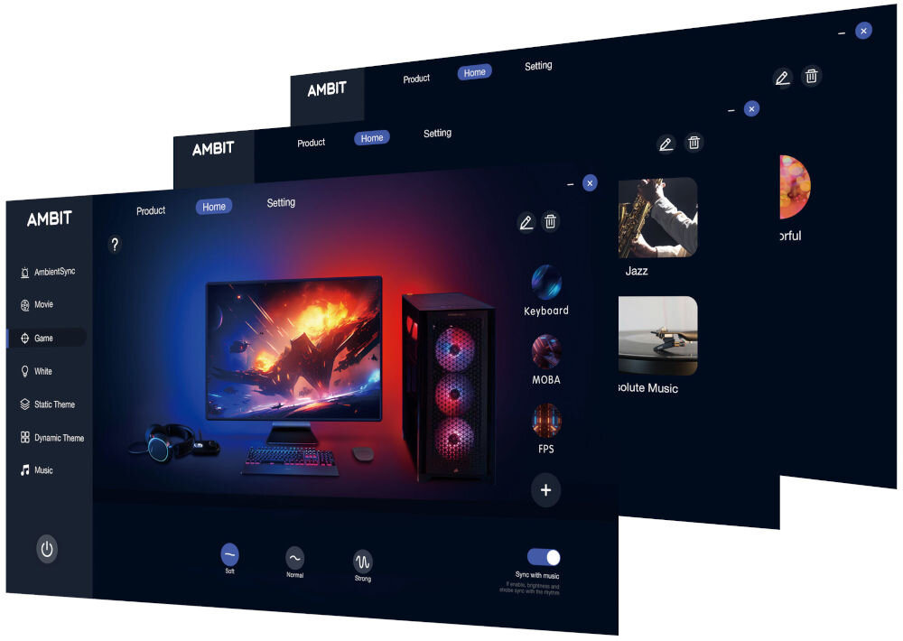 Ramka RGB MAD DOG Gaming Light Frame GLF300 dedykowana aplikacja intuicyjny interfejs proste sterowanie