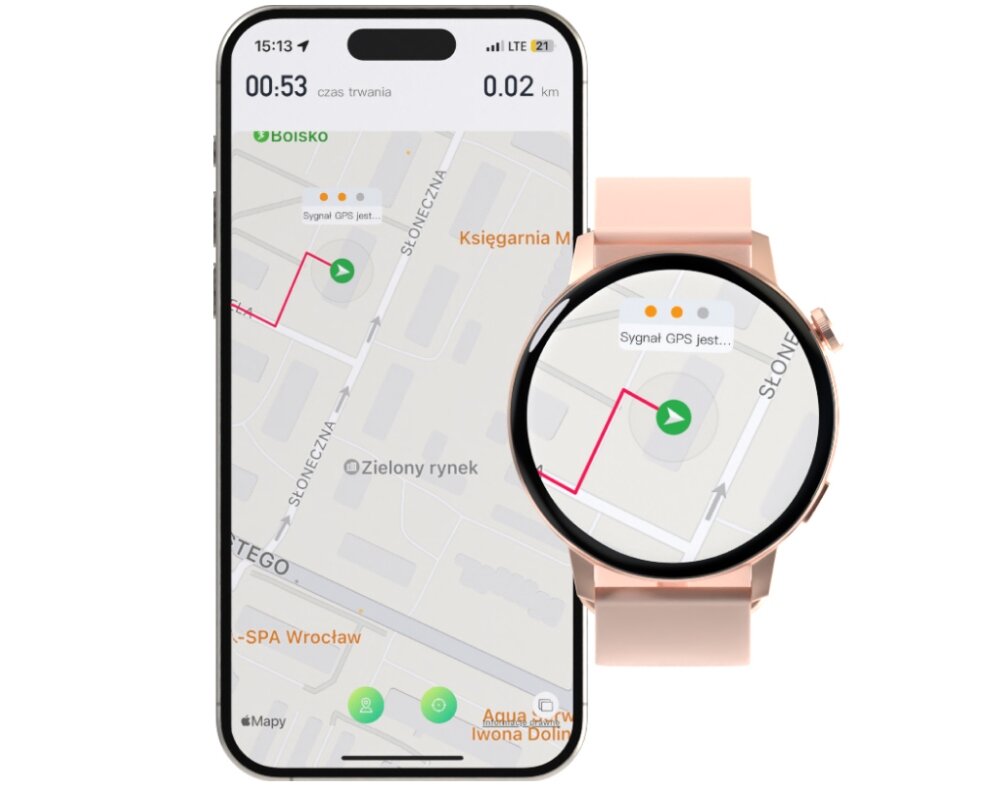 Smartwatch FOREVER Forevive 4 SB-350 ekran bateria czujniki zdrowie sport pasek ładowanie pojemność rozdzielczość łączność sterowanie krew puls rozmowy smartfon aplikacja
