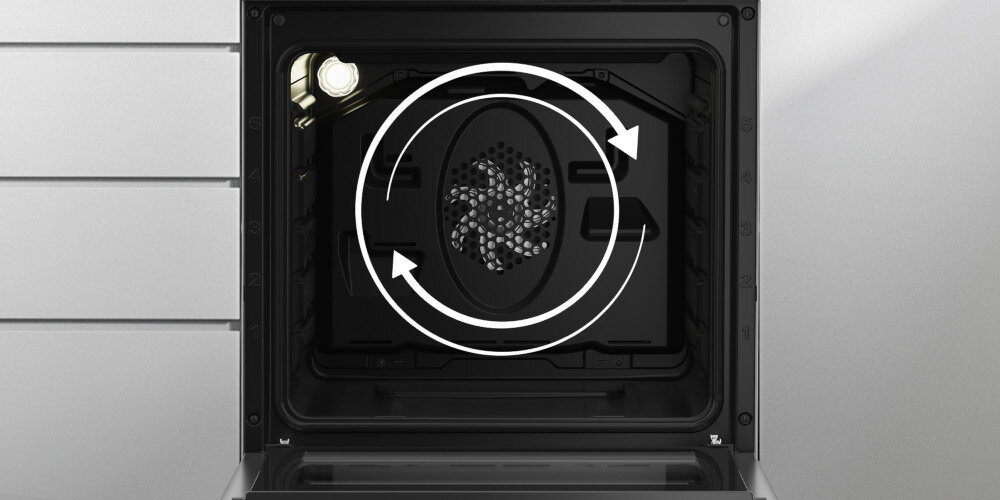 KUCHNIA BEKO FSE52321DBD termoobieg cyrkulacja powietrza równomierne wypieczenie