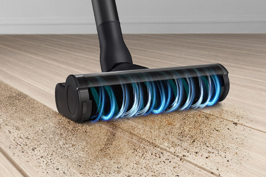 Grafika prezentująca działanie elektroszczotki