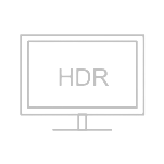 Ikona przedstawia schemat telewizora z napisem \'HDR\' na ekranie.