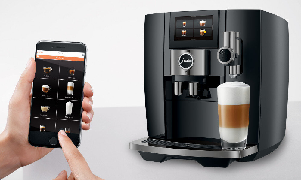 Ekspres JURA J10 Piano Czarny (EA) Steruj ekspresem JURA Operating Experience wygoda obsługa ustawienia powiadomienia Smart Connect WiFi Connect