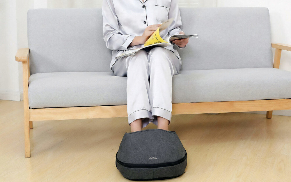Masażer do stóp MEDIA-TECH Warming Feet MT6541 zdjęcie lifestyle Komfortowe użytkowanie  do rozmiaru 46 wymiary waga korzystanie