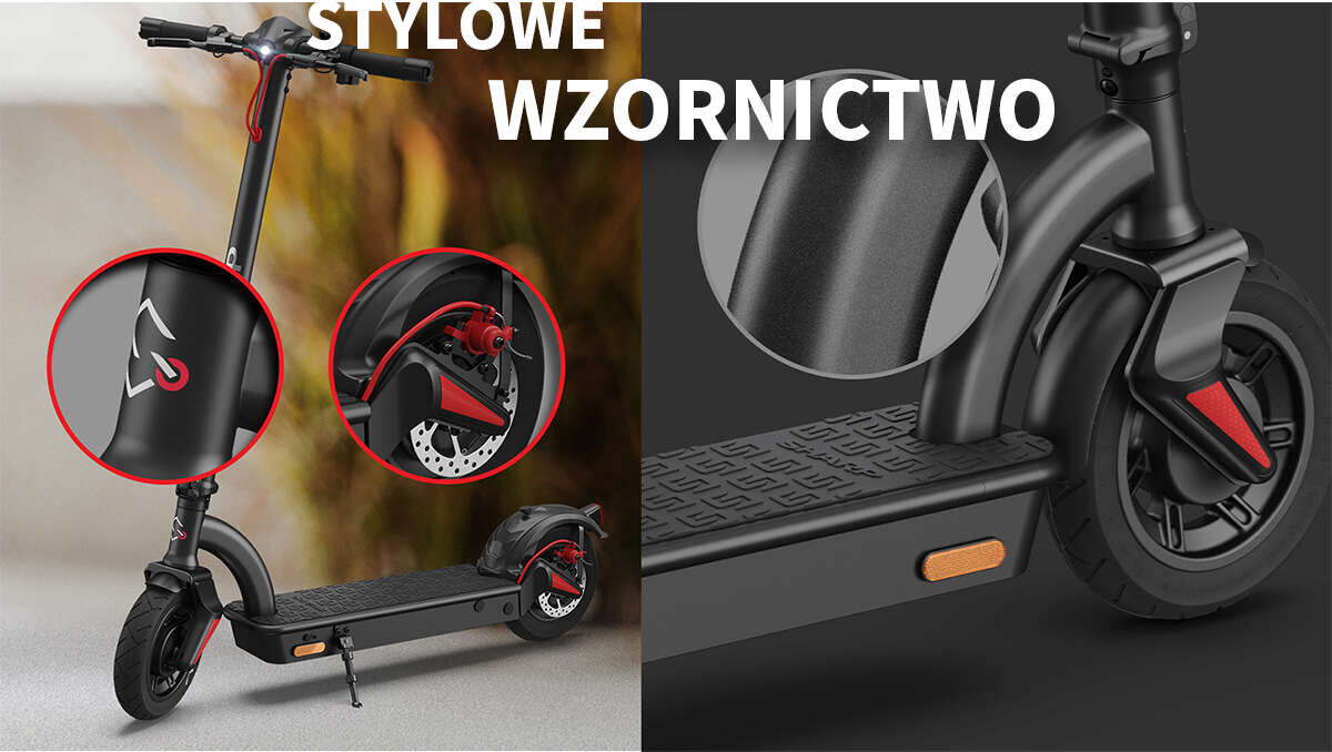 Hulajnoga elektryczna SHARP KS3CEU-B Czarny ładowanie żywotność baterii akumulator Maksymalna prędkość wyświetlacz Podłącz smartfona uchwyt na telefon Szeroki podest mata antypoślizgowa podświetlenie