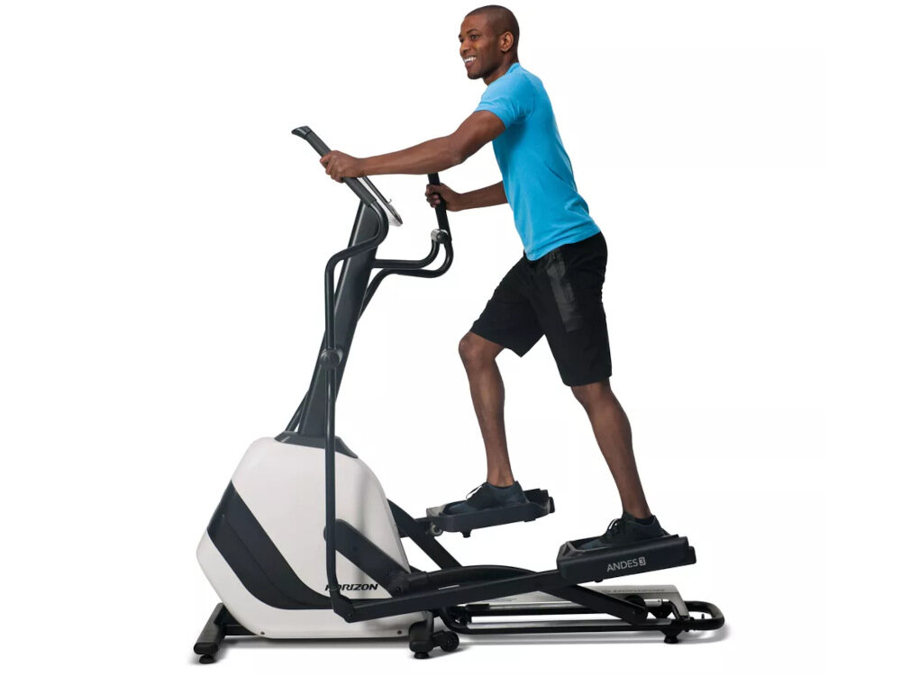 Orbitrek magnetyczny HORIZON FITNESS Eliptyk Andes 3 6-gwiazdkowa konstrukcja ramy SIXSTAR Frame naturalny ruch podczas treningu wzorcowa ergonomia optymalny komfort uzytkowania