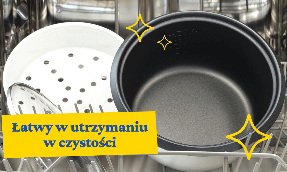 Ryżowar RUSSELL HOBBS 27040-56 Łatwe czyszczenie możesz umieścić w zmywarce mycie