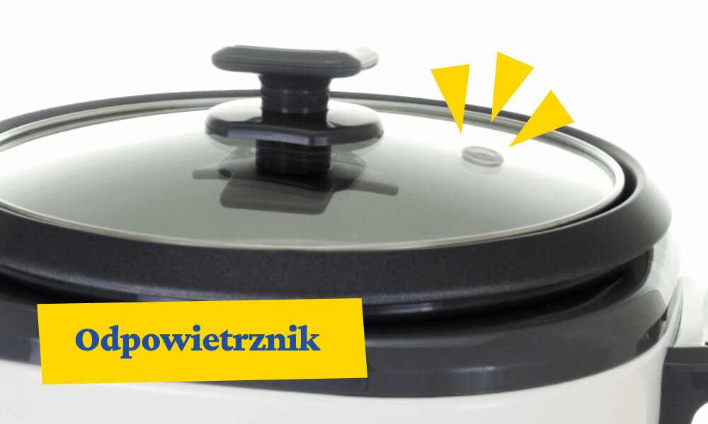 Ryżowar RUSSELL HOBBS 27040-56 Odprowadzanie pary uwalnianie pary kontrola proces gotowanie wygoda bezpieczeństwo