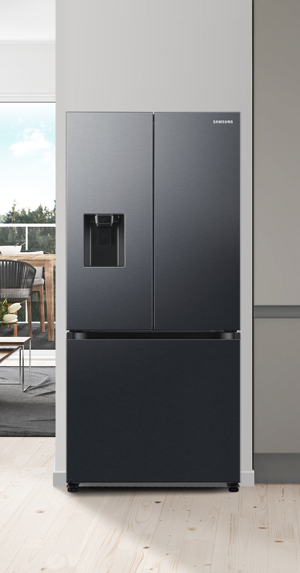 Lodówka Samsung Multidoor RF50C530EB1 z oferty sklepów Media Expert - podsumowanie kluczowych cech