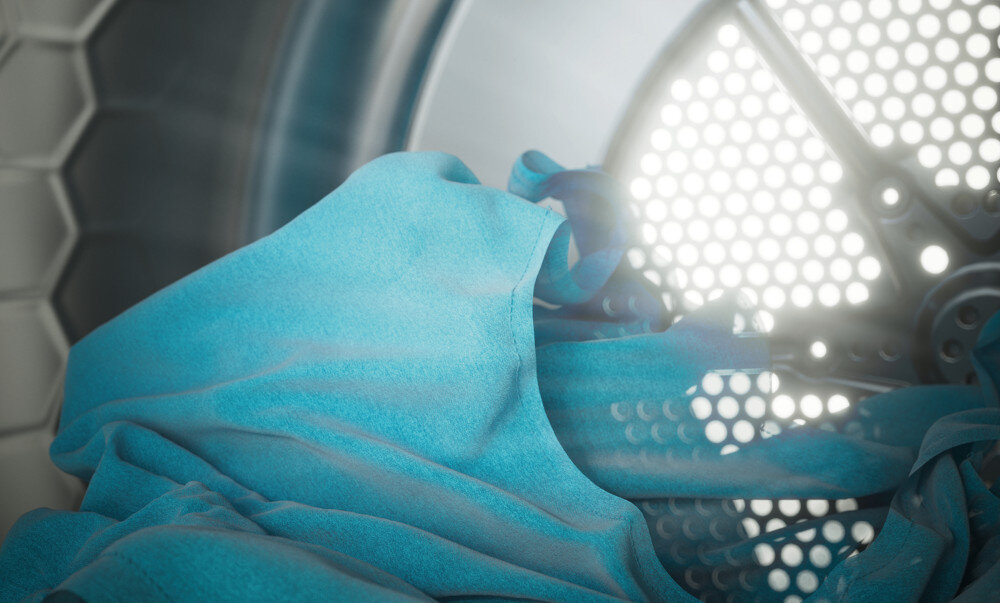 Suszarka MIELE TWA520WP EcoSpeed zdjęcie wizualizacyjne lifestyle biała tkanina ikona grafika znaczek Automatyczne precyzyjne suszeni PerfectDry dostosowanie parametrów pomiar zawartośći wapnia w wodzie wilgotność resztkowa