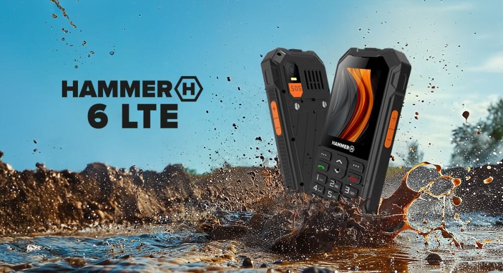 Telefon MYPHONE Hammer 6 LTE ekran bateria aparat procesor ram pamięć pojemność rozdzielczość zdjęcia filmy opis dane cechy blokady system łączność wifi bluetooth obudowa szkło odporność porty muzyka transfer sieć przekątna matryca waga czujniki oled amoled ipse