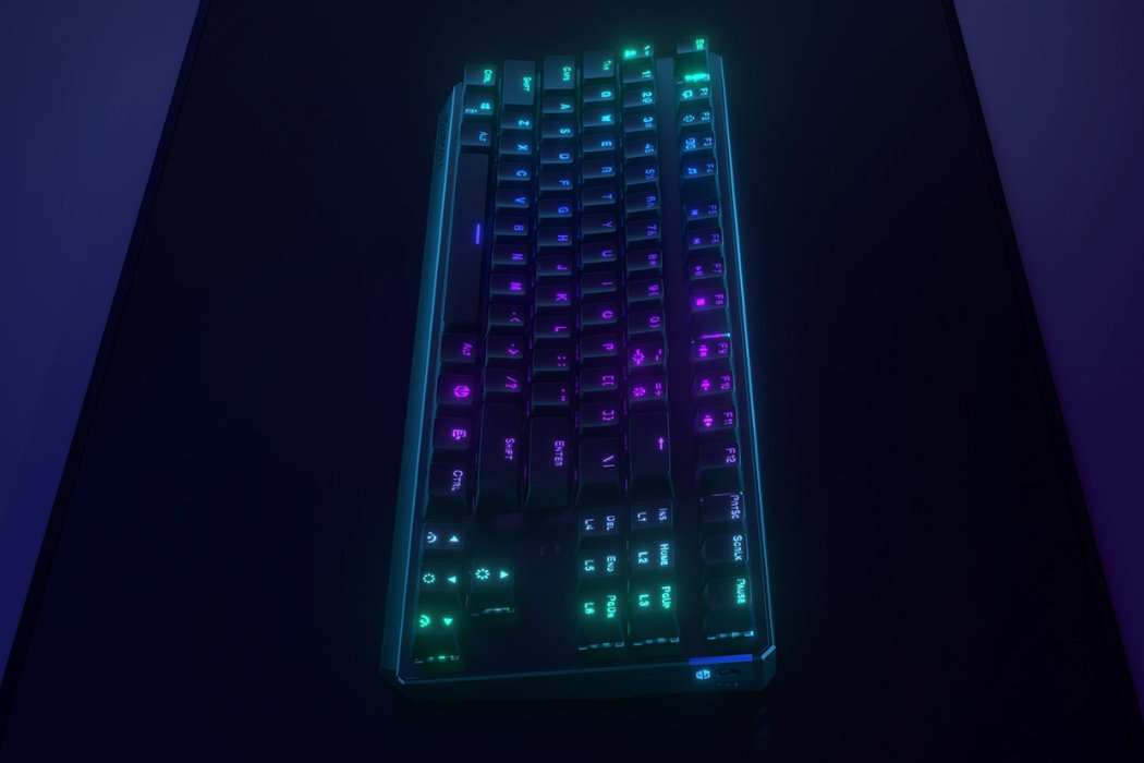 Klawiatura ENDORFY Thock TKL Kailh Box Red Wireless mała ergonomiczna alumienium wygląd mocna szybka wzmocniona hotswap PTB