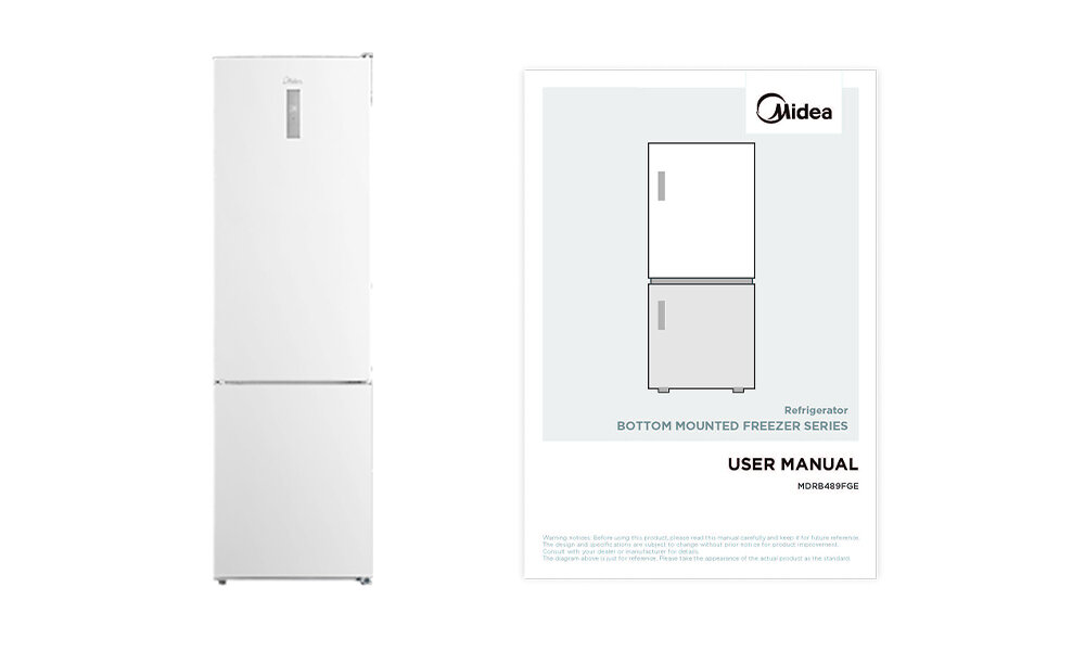 LODÓWKA MIDEA MDRB489FGE01O Zawartość zestawu lodówka instrukcja